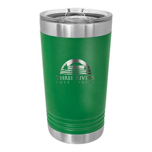 16 OZ. GREEN POLAR CAMEL STAINLESS PINT WITH SLIDER LID